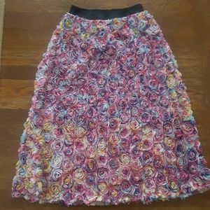 Leith Textured floral skirt